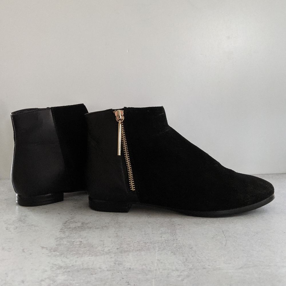 French Connection Devon Black Flat Ankle Boots - image 2